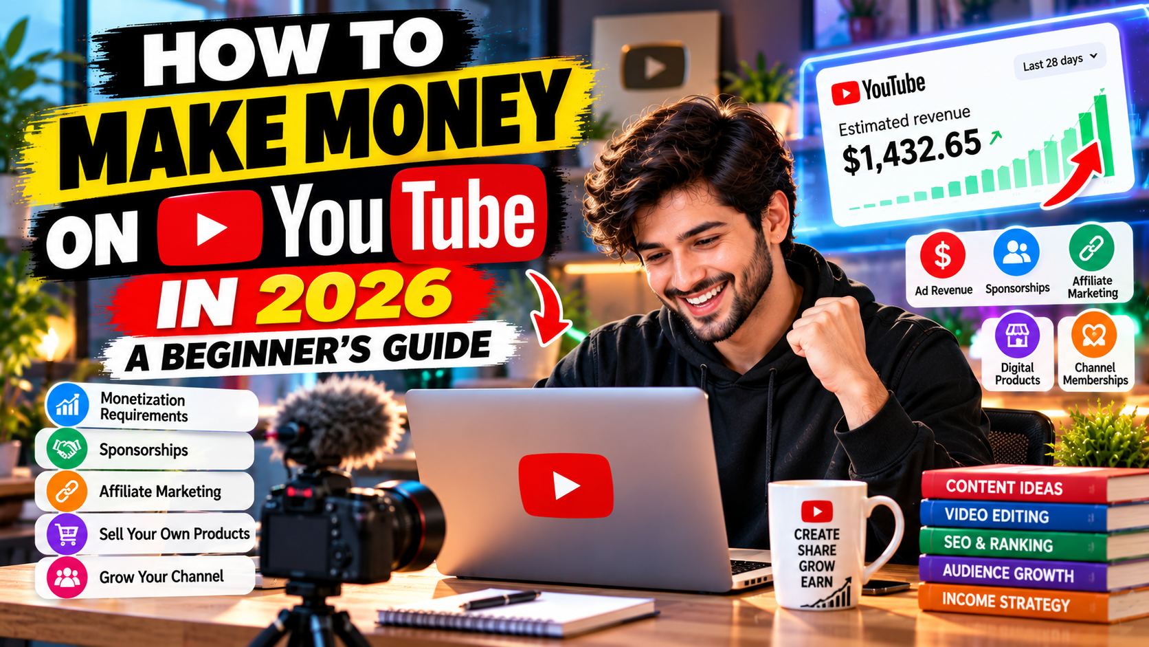 How to make money on YouTube in 2026 for beginners